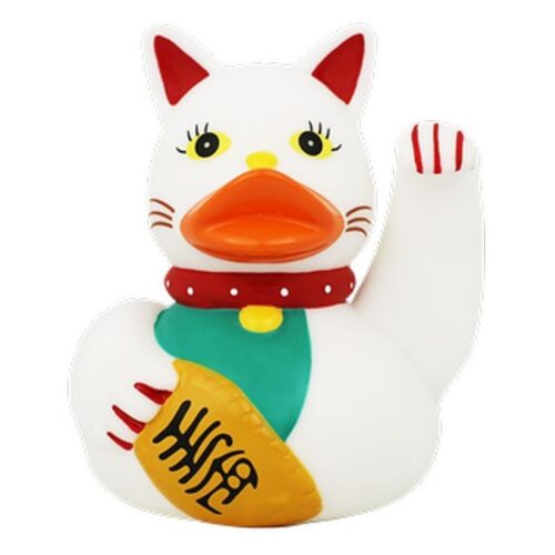 Pato de goma modelo gato de la suerte Lilalu 8cm LI2300