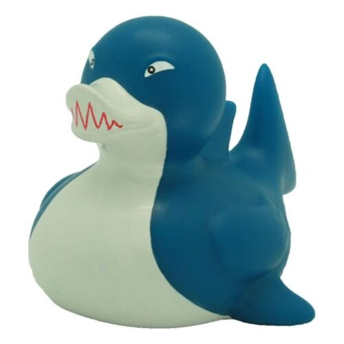 Pato de goma tiburón Badeente Hai Lilalu 8cm LI1961