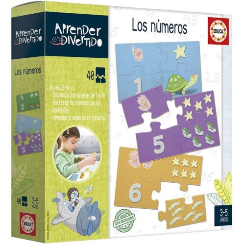 Los Números juego educativo de matemáticas con 40 piezas encajables