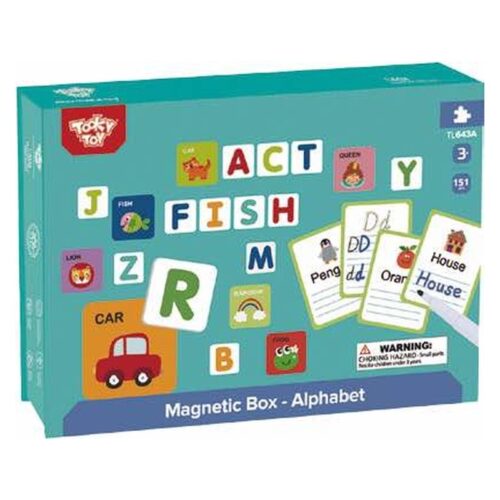 Juego educativo Magnetic Box para aprender el alfabeto con dibujos
