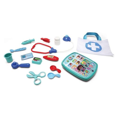 Maletín médico infantil para edad preescolar con tablet y accesorios