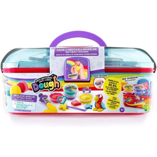 Maletín de pasta antibacteriana multicolor con moldes y accesorios