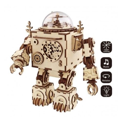 Robotime maqueta de madera modelo Orpheus en 3D con música y luces