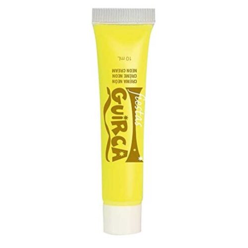 Maquillaje amarillo fluor en forma de tubo para disfraces Guirca 15660