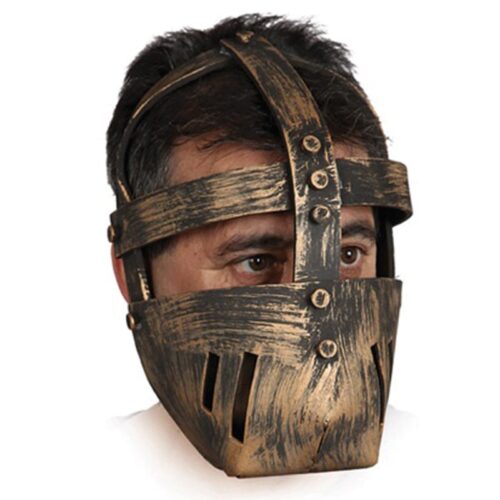 Máscara Psicópata con Bozal estilo metálico para disfraz de Halloween