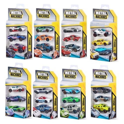 Metal Machines pack de 3 Vehiculo Aleatorio Modelo Surtido a Escala