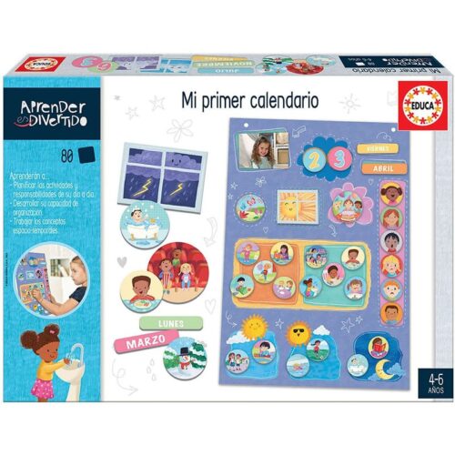 Mi primer calendario juego infantil educativo con imagenes para peques