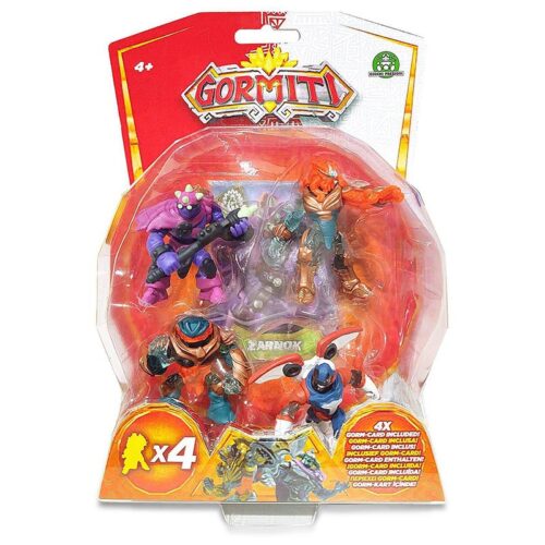Blíster de Gormiti Serie 3 con 4 mini figuras aleatorias de 5 cm