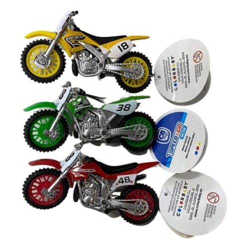 Mini motos de metal motocros de colores modelo surtido pequeña escala