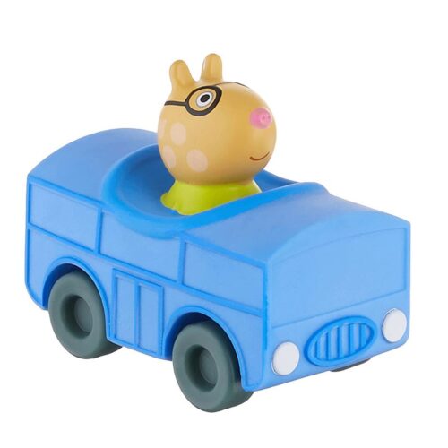 Peppa Pig Mini coche color azul de ruedas giratorias de Pedro pony