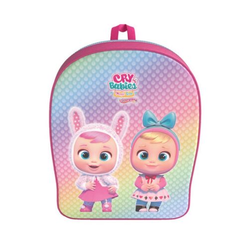 Mochila de Bebés Llorones de 30cm con estampados de personajes y gotas
