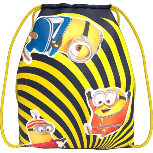 Mochila grande tipo saco de 43 cm con diseño de ilusión óptica Minions
