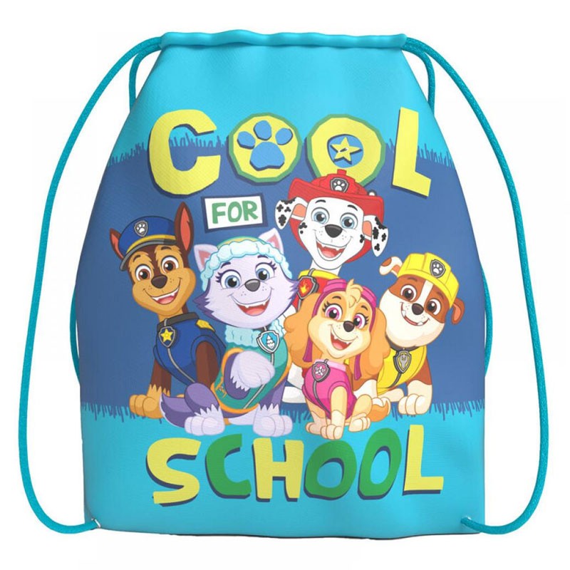 Mochila de saco de Patrulla Canina de 43 cm con personajes multicolor
