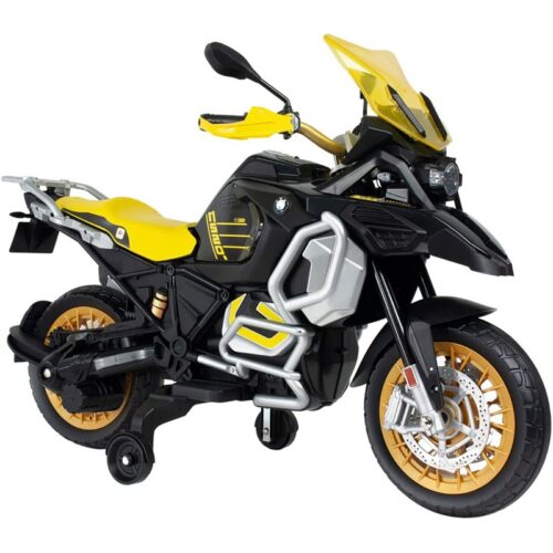 Moto BMW R1250 GS infantil con batería de 12V y ruedines de Injusa