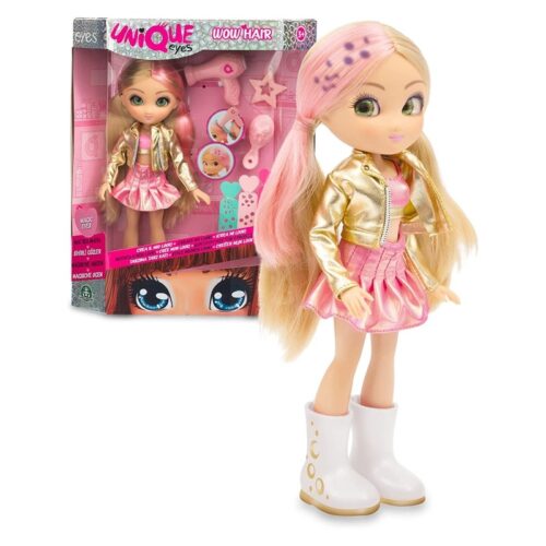 Muñeca Amy Unique Eyes modelo Wow Hair con secador mágico