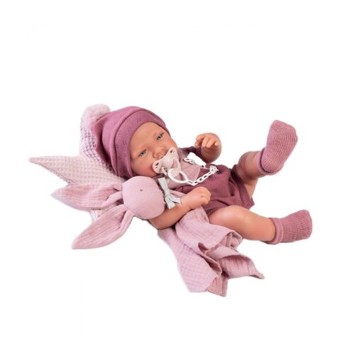 Muñeca Antonio Juan con dou dou conejito y cojín estrella de 42 cm