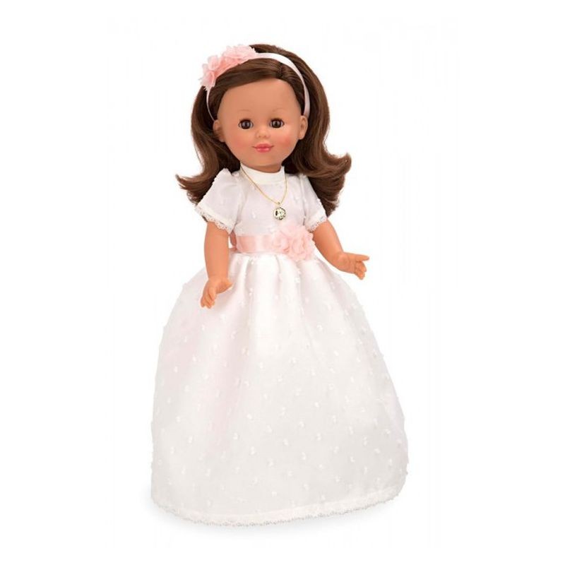 Muñeca comunión morena con colgante y pasada de flores de Arias 65347