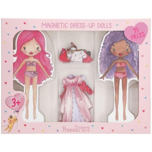Set con 2 muñecas mágneticas para vestir de princess Mimi y 35 piezas