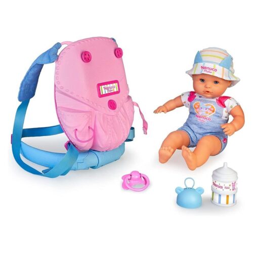 Muñeco Nenuco 35cm De paseo con Mateo con accesorios y transportín