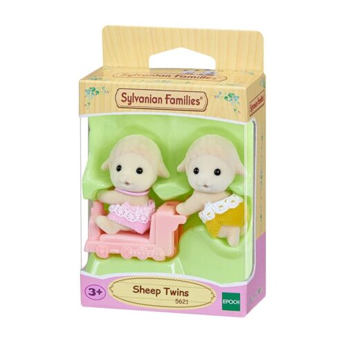 Ovejas gemelas con vagón de tren de juguete de Sylvanian Families 5621