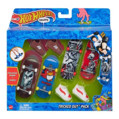 Hot Wheels pack 4 skates de dedo con zapatillas modelos surtidos HGT84