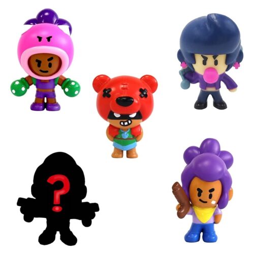 Pack 5 figuras Brawl Stars en blister Bibi + figura sorpresa 6411 2044