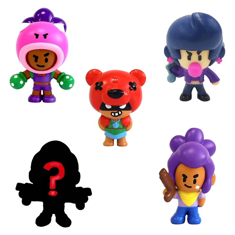 Pack 5 figuras Brawl Stars en blister Bibi + figura sorpresa 6411 2044