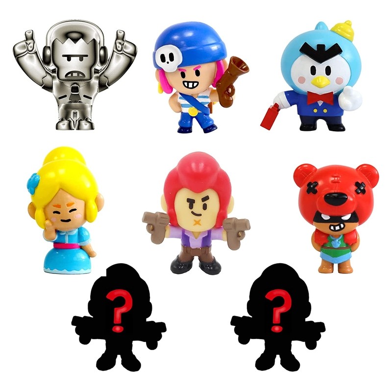 Pack de 8 figuras Brawl Stars de combate coleccionables 5 cm tamaño