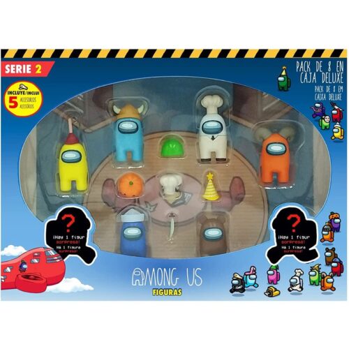 Pack de 8 figuras de Among US serie 2 calabaza con figura sorpresa