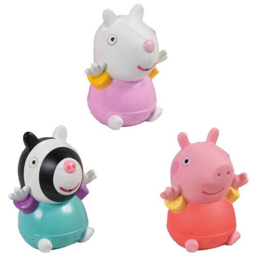 Set con 3 figuras para jugar en el baño de Peppa Pig con amigas