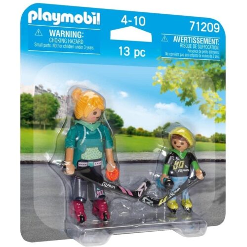 Playmobil 71209 Pack duo Hockey sobre patines con mujer y niño