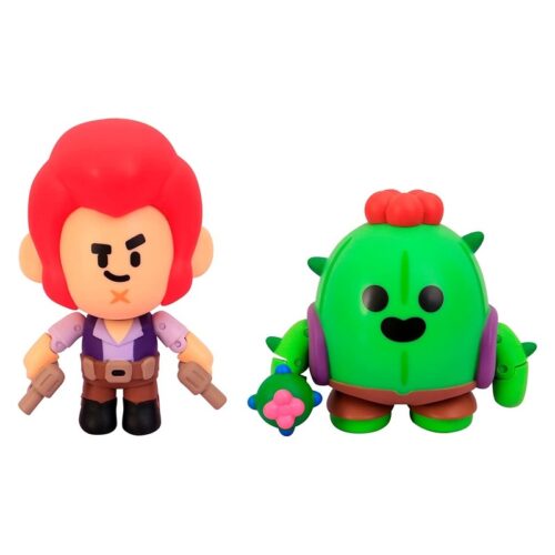 Pack de dos figuras Brawl Stars de acción Colt y Spike tamaño 11 cm