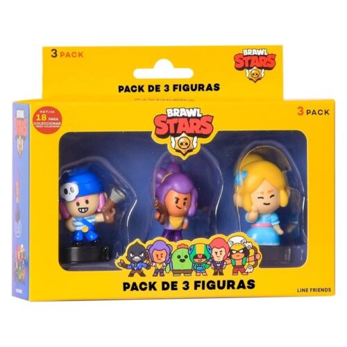 Pack de tres figuras Brawl Stars Piper en modo combate 6411 5023