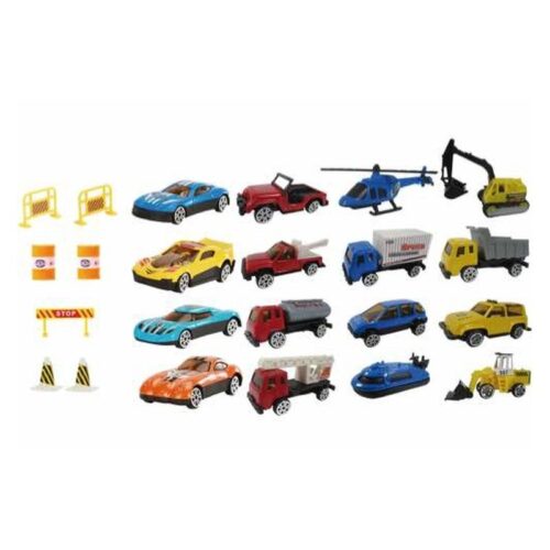 Pack de vehículos con 16 modelos diferentes multicolor 22-422