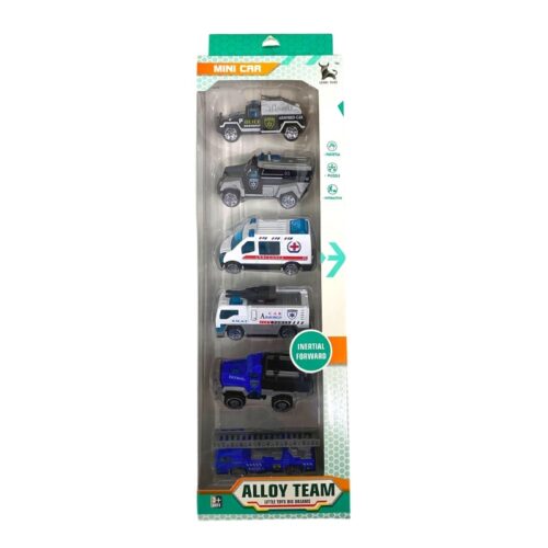 Pack de seis mini vehículos de fuerzas especiales Alloy Team