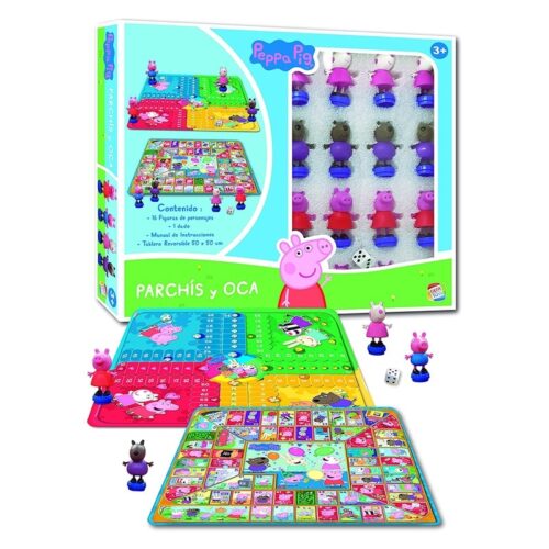 Parchís y oca de Peppa Pig con 16 figuras y accesorios exclusivos
