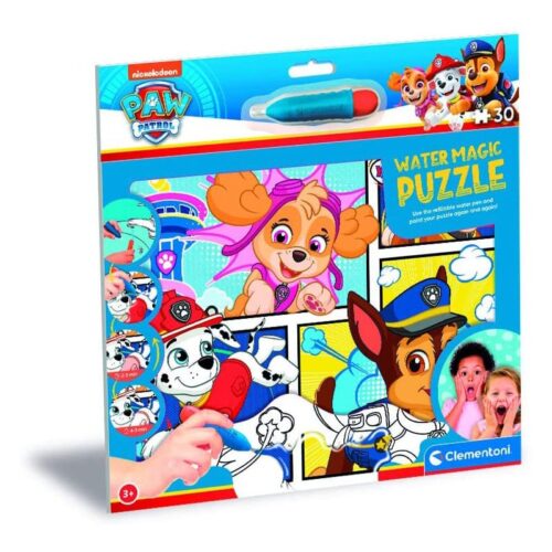Puzzle infantil 30 piezas de la Patrulla Canina para pintar con agua