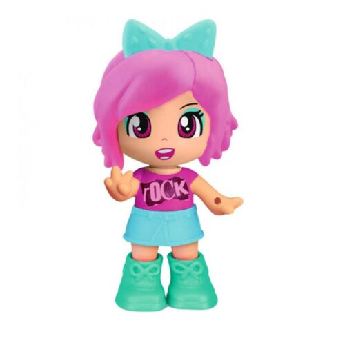 Pinypon Pelazo Estilazo Figura con pelo elástico rosa y lazo de 7 cm