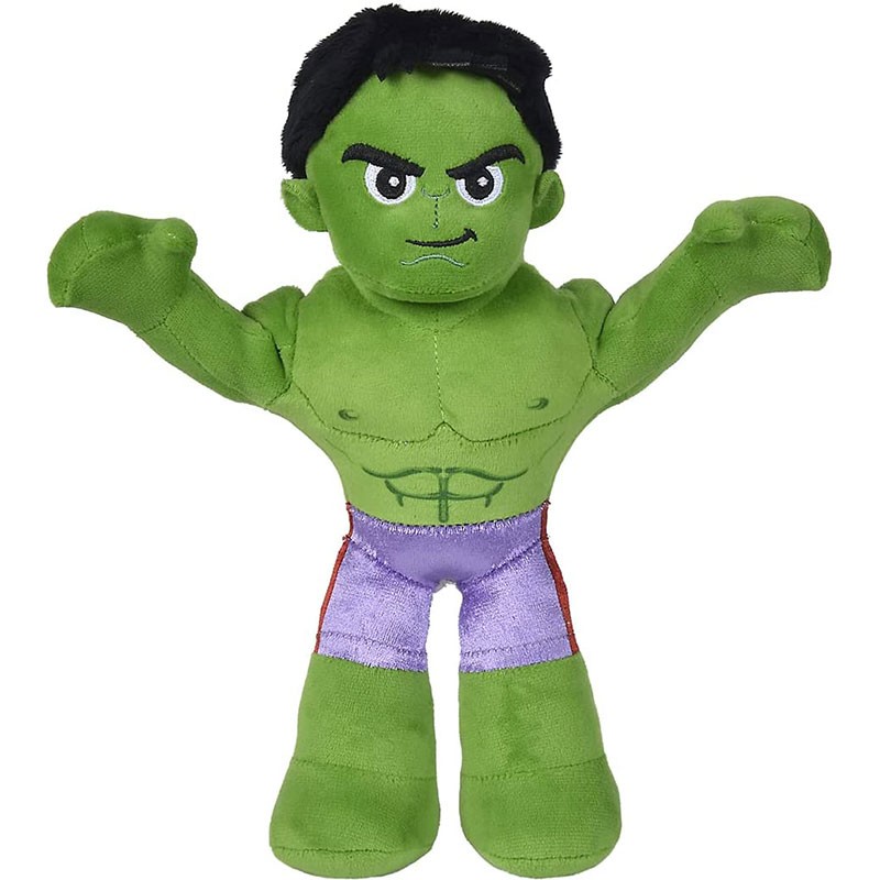 Peluche de Hulk superhéroe articulado de Marvel con 25 cm de Simba