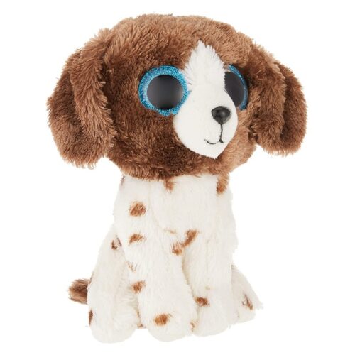 Peluche Beanie Boss modelo muddles marrón y blanco de 15 cm