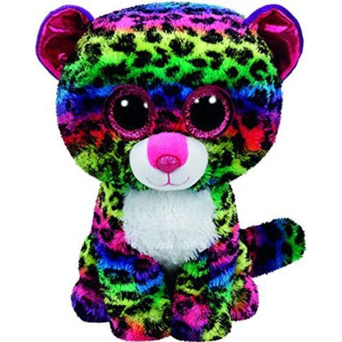 Peluche de Dotty el leopardo moteado fluorescente de TY Beanie Boos