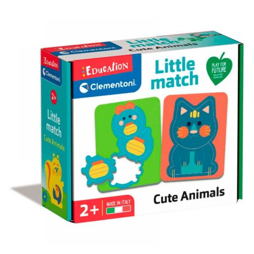 Puzzle educativo Little Match con 6 tarjetas de pequeños animales