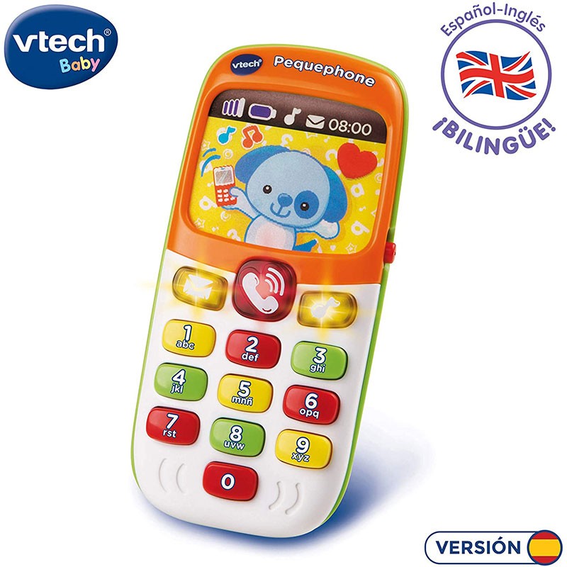 Pequephone bilingüe interactivo con luces y sonidos de Vtech Baby