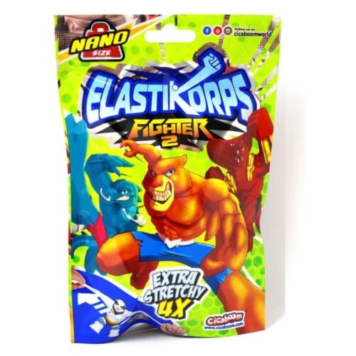 Muñeco extensible Elastikorps Nano Fighter 2 extra stretchy 4x paquete
