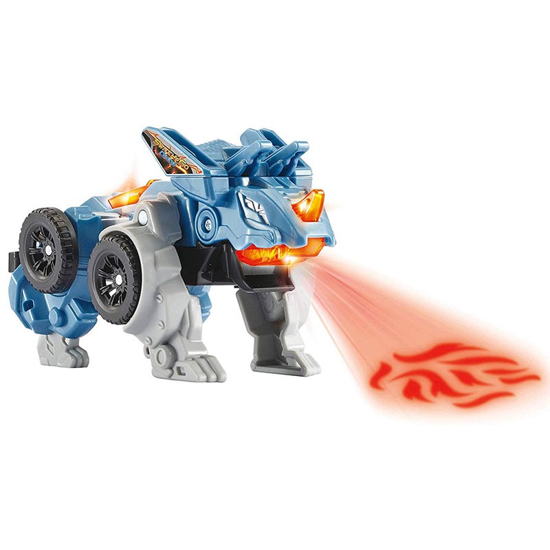 Pincho el triceratops de Switch & Go Dinos transformable en coche