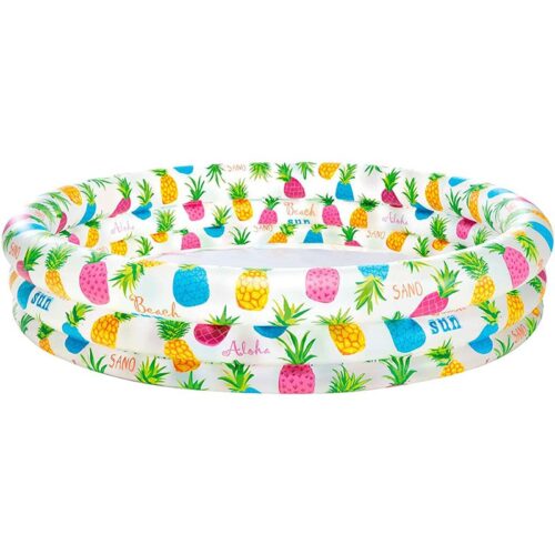 Piscina infantil transparente con piñas de colores para niños 59431