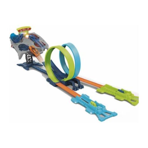 Pista catapulta mini coches 2looping doble carril multicolor 22-420