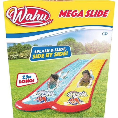 Wahu doble pista deslizante de 7,5m juego de aire libre salpica agua