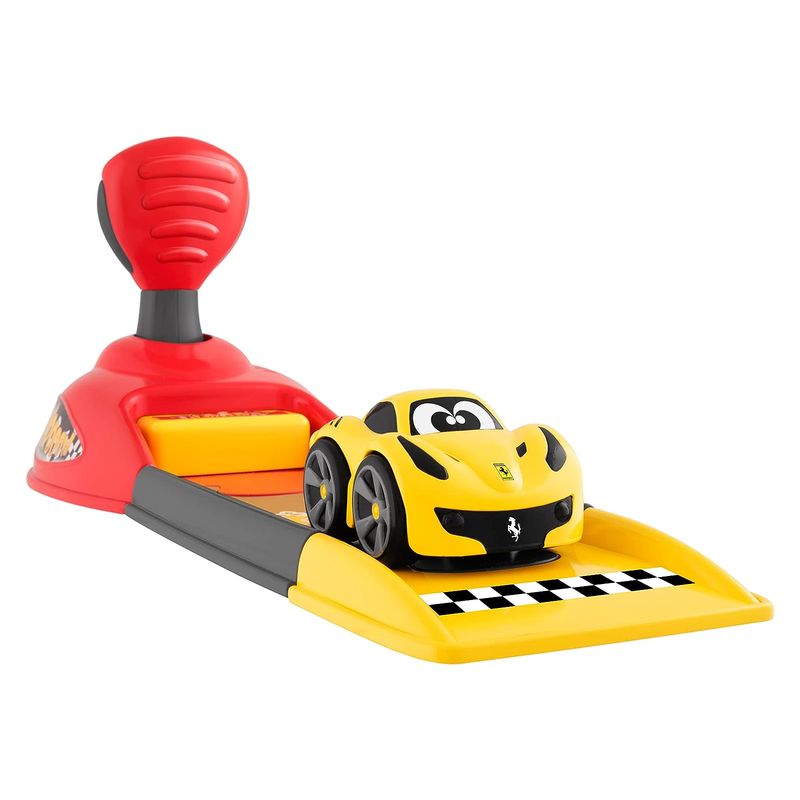 Playset Pista lanzadera de Ferrari con Mini Turbo Touch Amarillo