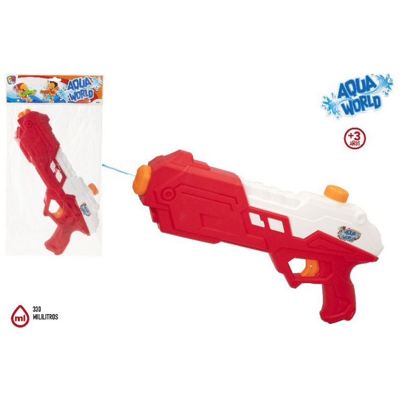 Pistola de agua aqua world con 330 ml de capacidad colores surtidos